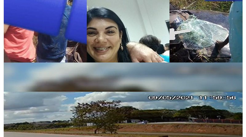 Momento da batida que matou mulher no dia das mães em Linhares; Condutor do golf foi preso.